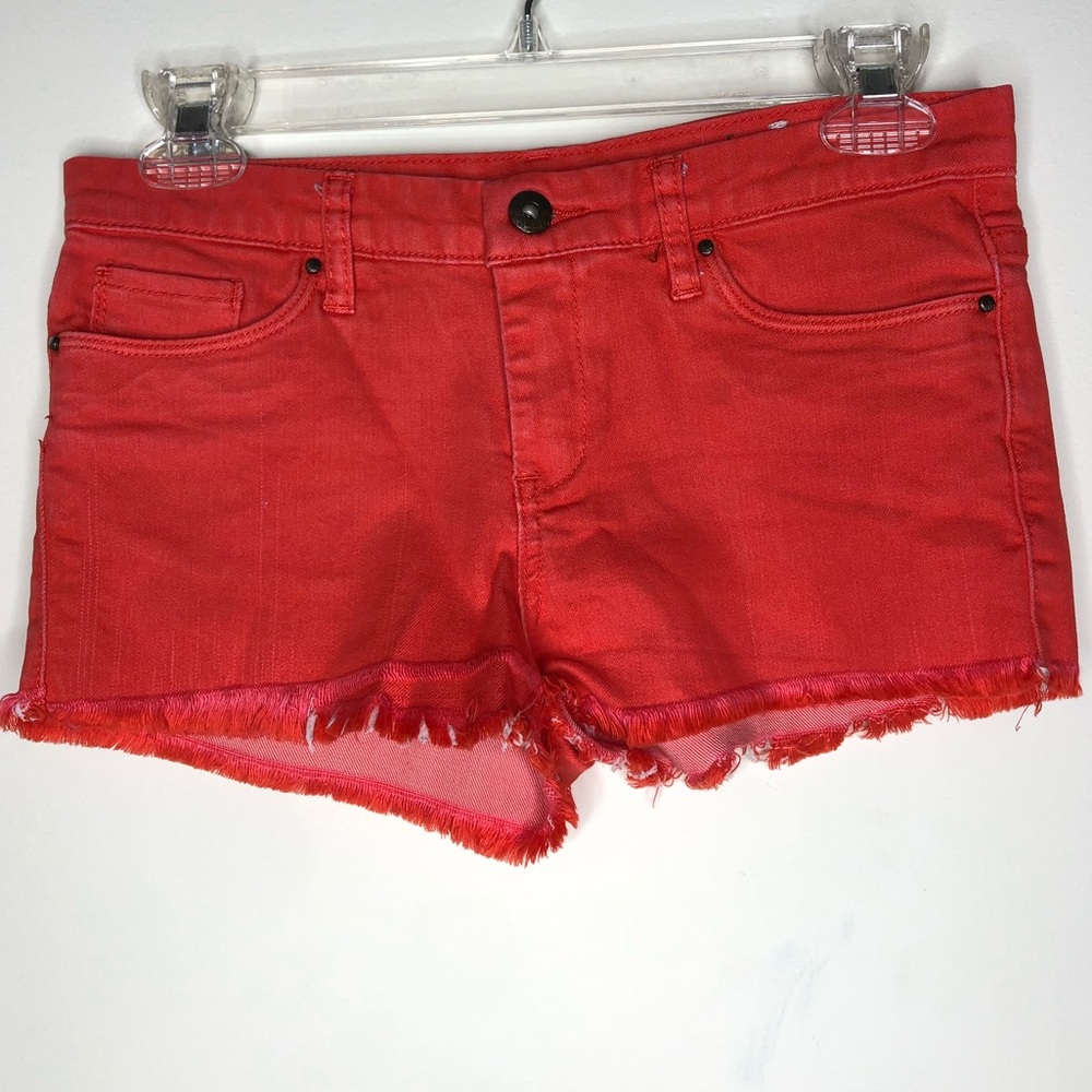Blank NYC red cut off shorts